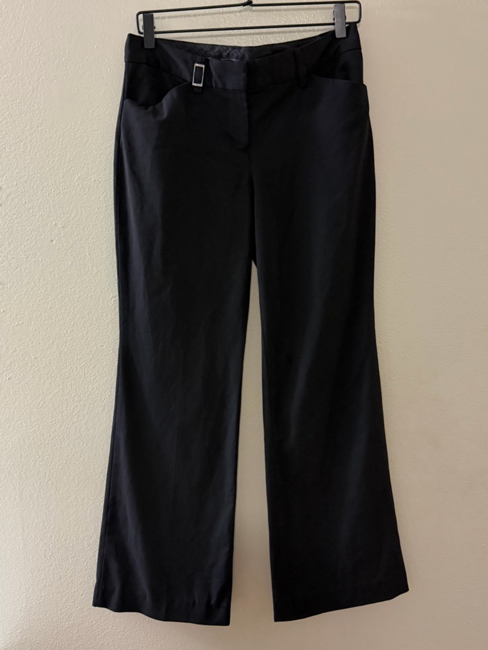 Express Editor Black Low Rise Flare Dress Pants 4S